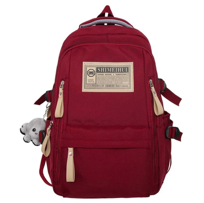 Aesthetic Large Capacity Cute Backpack (RED)_img_0