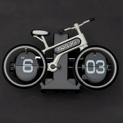 MidClock HY-F117 Unique Bicycle Vintage Flip Desk Clock_img_0