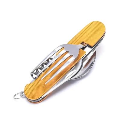 6 in 1 Camping Picnic Folding Spoon Tableware Outdoor Survival Cooking Tool_img_0
