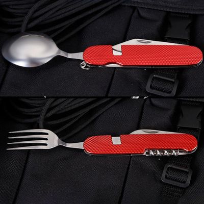 6 in 1 Camping Picnic Folding Spoon Tableware Outdoor Survival Cooking Tool_img_3