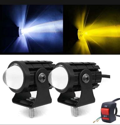 Bike or car mini driving fog light 2 colour white & yellow 1pcs_img_0