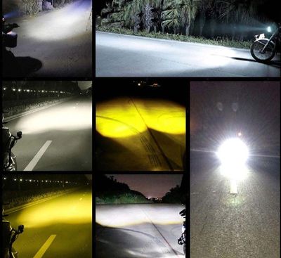 Bike or car mini driving fog light 2 colour white & yellow 1pcs_img_4