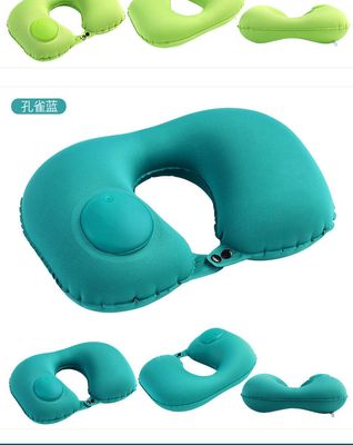 Pressing inflatable Neck Pillow Push Button Pillow Travel Pillow_img_7
