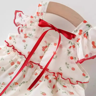 Baby Girls Summer Cherry Blossom Party Dress (6 to 36 months)_img_5