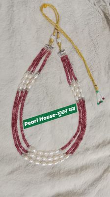 Pearl & Stone combination 3 Layer necklace_img_2