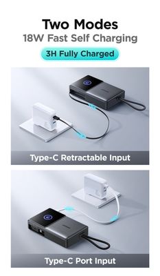 JOYROOM JR-PR1 10000mAh 22.5W Retractable Power Bank_img_2