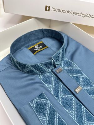 Azure Elegance Embroidery Panjabi_img_1