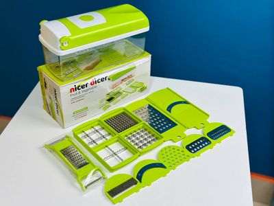 Nicer Dicer 15 In 1 Vegetable And Fruit Chopper With Stainless Steel Blades সবজি কাটার সবজি কুড়ানিস্টেইনলেস স্টীল ব্লেড সহ 1টি সবজি এবং ফলের চপারে নিসার ডিসার 15_img_0