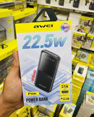 Awei P10K 3 in 1 10000mAh With 2USB &1 Type C Outputs 22.5W Fast charge Portable Power Bank_img_2