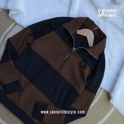 Brown Black - Full Sleeve Zipper Sweatshirt_img_0
