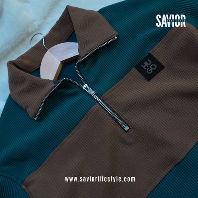 Ocean Blue - Full Sleeve Zipper Sweatshirt_img_1