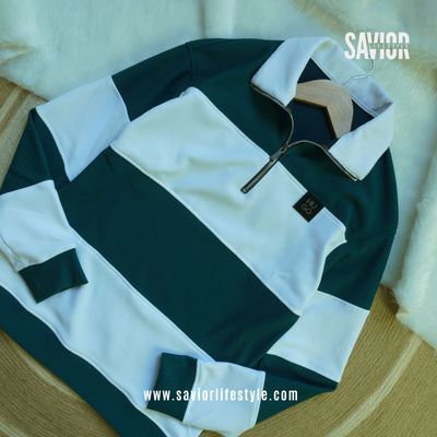 Ocean Green - Full Sleeve Zipper Sweatshirt