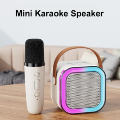 K12 Karaoke Machine Portable Bluetooth 5.3 PA Speaker With 1 Wireless Microphones Home Family Singing Children's Gifts_img_2