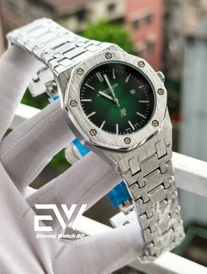 AP CHAIN QUARTZ GREEN DIAL SILVER BODAY_img_0