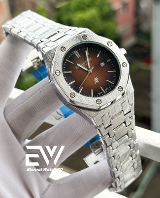 AP CHAIN QUARTZ BROWN DIAL SILVER BODAY_img_0