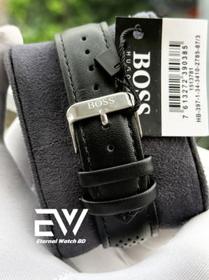 BOSS 3 CHRONO BLACK DIAL BLACK BODY SILVER CASE_img_3