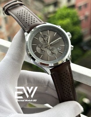 BOSS 3 CHRONO GRAY DIAL BROWN BET SILVER CASE_img_0