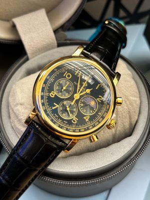 Patek Black Belt Gold Case Simple 1/2/3/4 Digit Semi AAA Grade_img_0