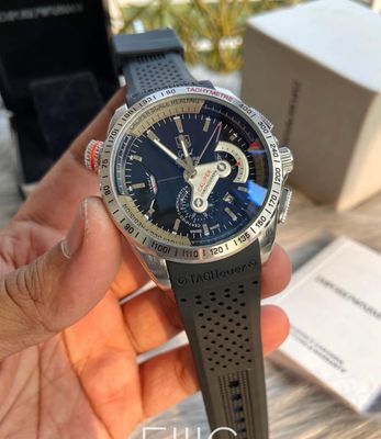 Tag Heuer Caliber 36 Silver Case Black Silicone Belt Semi AAA Grade_img_0