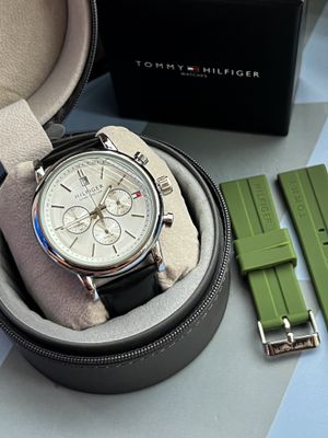 Tommy Hilfiger Black Belt White Dial With Free Silicone Strap AA Grade_img_1