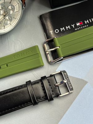 Tommy Hilfiger Black Belt White Dial With Free Silicone Strap AA Grade_img_2