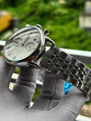 Emporio Armani White Dial Brown Belt With Free Chain Combo AA Grade_img_2