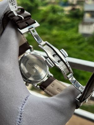 Emporio Armani White Dial Brown Belt With Free Chain Combo AA Grade_img_5