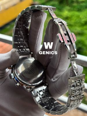 Emporio Armani Black Dial BLK belt With Free Chain Combo AA Grade_img_5