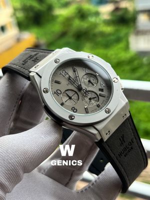 Hublot Big Bang Gray Belt Silver Case Gray Dial AA Grade_img_0