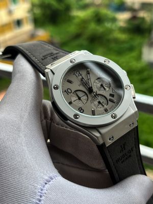 Hublot Big Bang Gray Belt Silver Case Gray Dial AA Grade_img_1