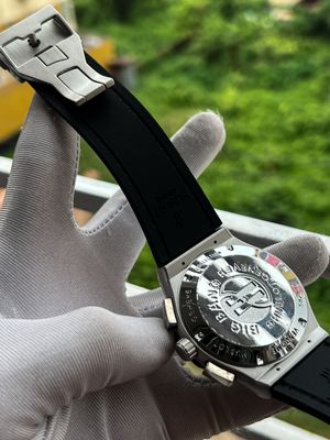 Hublot Big Bang Gray Belt Silver Case Gray Dial AA Grade_img_4