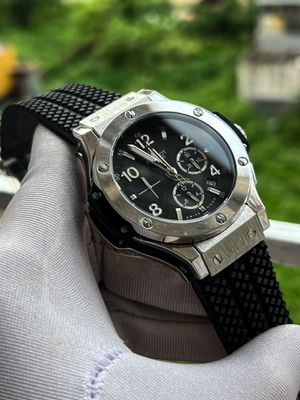 Hublot Big Bang Black Belt Silver Case Semi AAA Grade_img_0