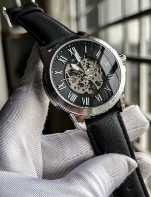 Fossil Automatic Black Belt Black Dial Silver Case_img_0