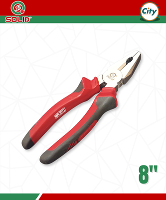 ৮ ইঞ্চি কম্বিনেশন প্লাইয়ারস হেভি ডিউটি নিকেল ক্রোমিয়াম স্টিল পেশাদার মানের প্লাস SOLID_img_1