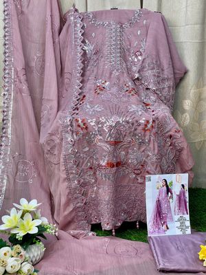 Semi –Embroidery & Sequence Work Party dress_img_3