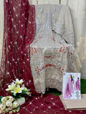 Semi –Embroidery & Sequence Work Party dress_img_6