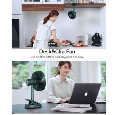 JISULIFE FA13R Rechargeable Clip Fan (8000mAh)- White Color_img_2