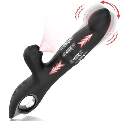 Female Clit Sucker Rabbit Vibrator Vibrating Sucking Swing Vagina GSpot Dildo Masturbator Three Motor Massager Sex Toy for Women_img_0
