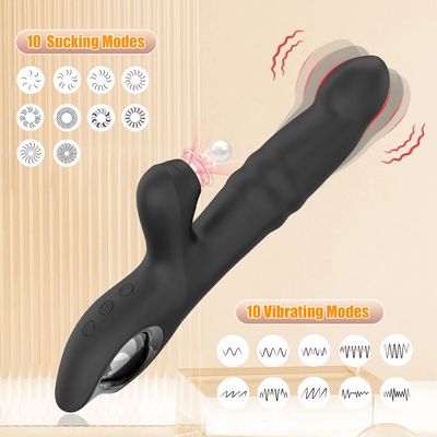 Female Clit Sucker Rabbit Vibrator Vibrating Sucking Swing Vagina GSpot Dildo Masturbator Three Motor Massager Sex Toy for Women_img_5