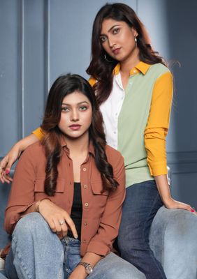 Chic Brown Button-Down Shirt_img_4