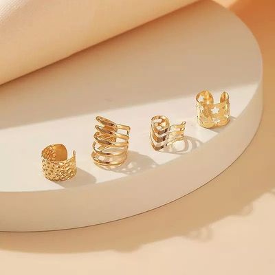 4 pcs golden earcuf set_img_1