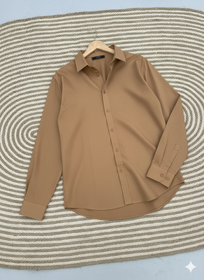Micro stitch shirt- Camel_img_0