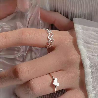 2 pcs silver adjustable ring set_img_0