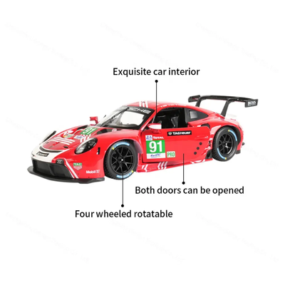 Bburago 1:24 scale replica of the Porsche 911 RSR #91_img_3