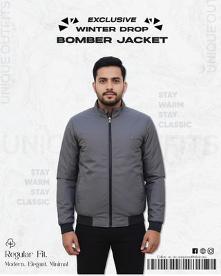 JK02 Premium Bomber Jacket (Gray)_img_3