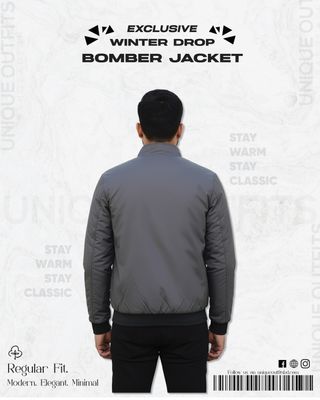 JK02 Premium Bomber Jacket (Gray)_img_4