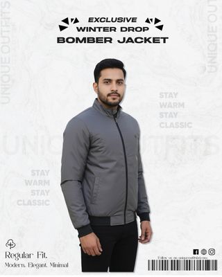 JK02 Premium Bomber Jacket (Gray)_img_2