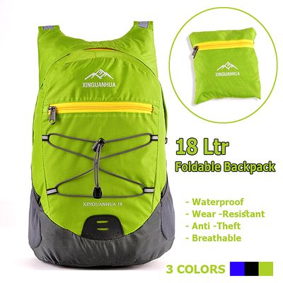 Ultralight Foldable Waterproof Backpack With 18L Capacity - Ideal For Outdoor Adventures And Travel_img_0