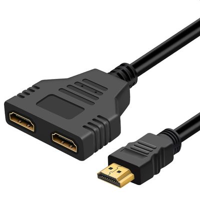 HDMI Splitter - Single HDMI to Double HDMI Converter Cable HDMI Male to 2 HDMI Female 1 in 2 out Splitter_img_1