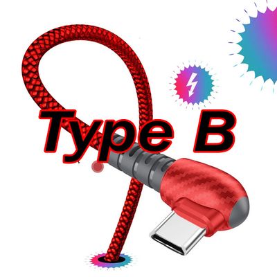 Durable 3A fast charging 90 degrees elbow charcoal pattern Charging Cable_img_7